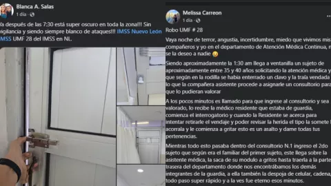 Fingen-ser-pacientes-y-asaltan-a-personal-de-salud-en-clínica-IMSS-28-Nuevo-León