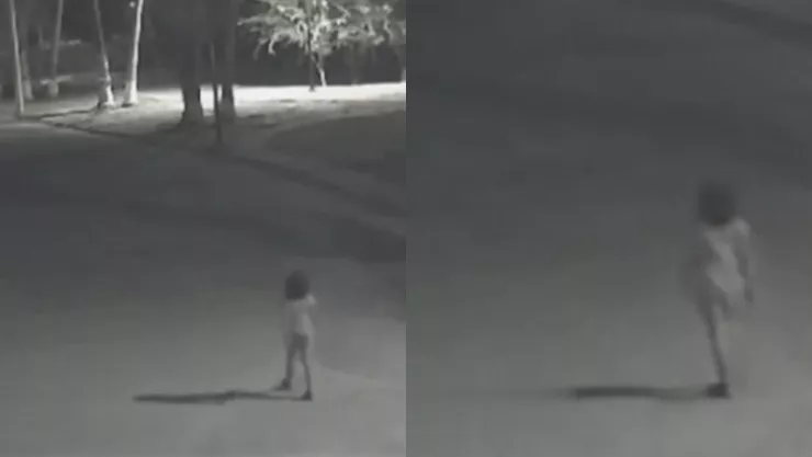 VIDEO: ¡De terror! Cámara de seguridad capta a supuesta niña fantasma en calles de Torreón