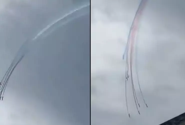 VIDEO | Dos aviones de la Patrulla de Francia chocan en pleno vuelo
