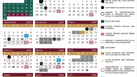 Calendario escolar 2025-2026