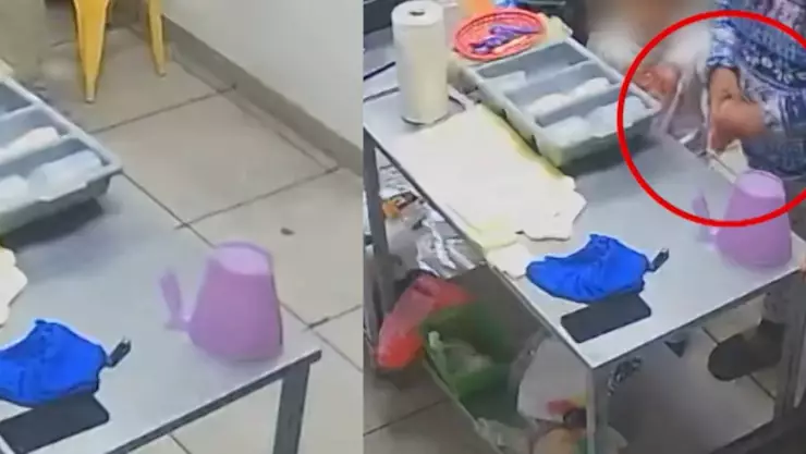 ¡Indignante! Niña participa en robo de dinero a negocio de tamales