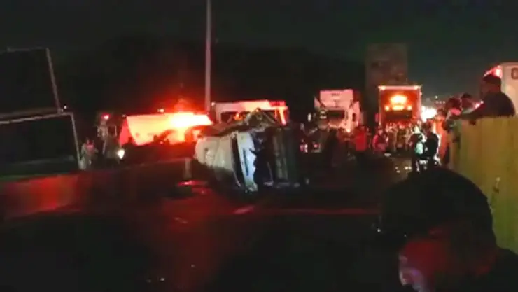 Accidente asalto México Puebla 11 lesionados 7 muertos