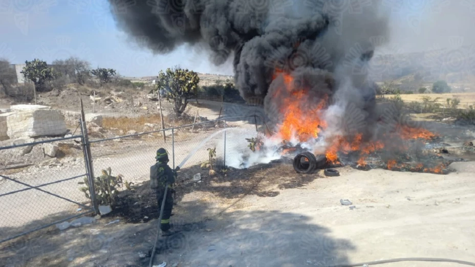 fuerte incendio sur puebla