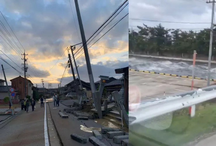 Fuerte terremoto de 7.6 sacude Japón en pleno año nuevo; hay alerta de Tsunami