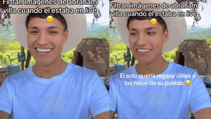 Filtran videos prohibidos y fotos de Abraham Villa, así reaccionó el influencer mexicano en vivo
