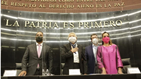 Olga Sánchez Cordero comparece en Senado