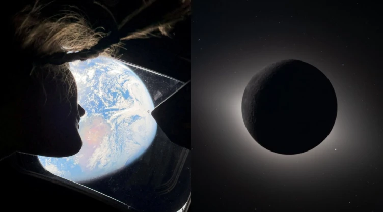 Astronautas de Artemis II captan misteriosos destellos en la Luna y eclipse solar desde el espacio