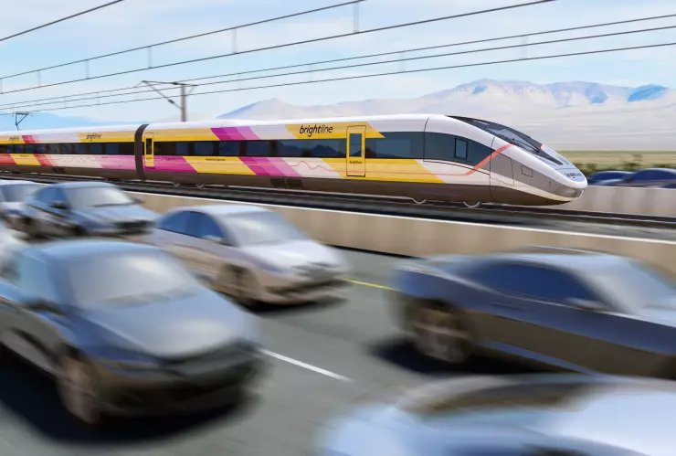 Maqueta del tren de alta velocidad