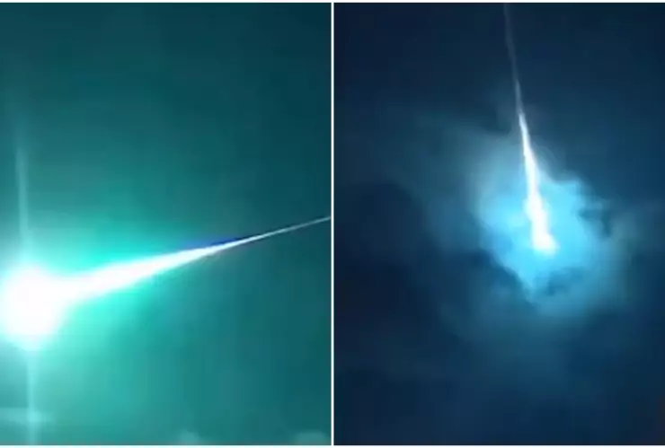 El paso del meteorito fue por la madrugada.