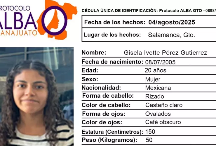 Desaparecidos Guanajuato ¿Quién es Gisela Ivette Pérez y qué se sabe de su desaparición en Salamanca.png