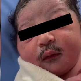 Bebé con bigote