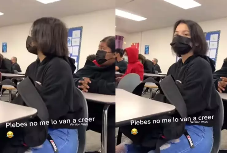 Angela Aguilar en clases.