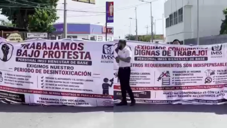 Protestas del IMSS Bienestar en Reynosa