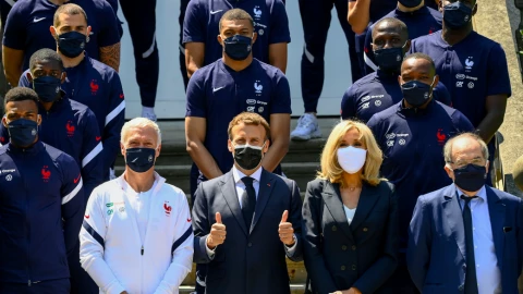 Emmanuel Macron Kylian Mbapp&eacute; 