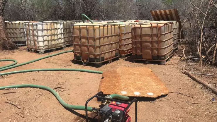 Campamento hidrocarburo ilegal