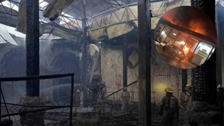 Bar “Katara” queda en cenizas tras fuerte incendio en Uruapan, Michoacán