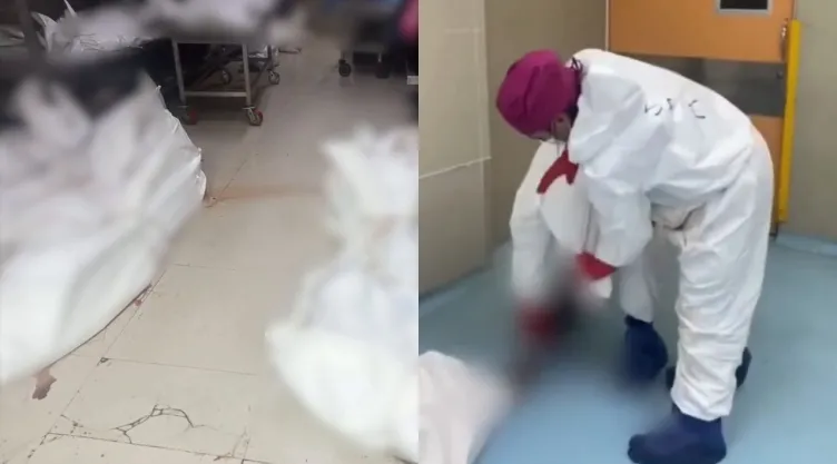 Trabajadores del Incifo jugando con cadáver.
