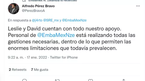 embajador mexicanos Tonga volcán