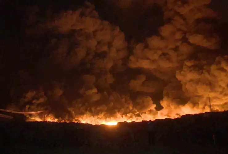 Incendio Recicladora Juarez