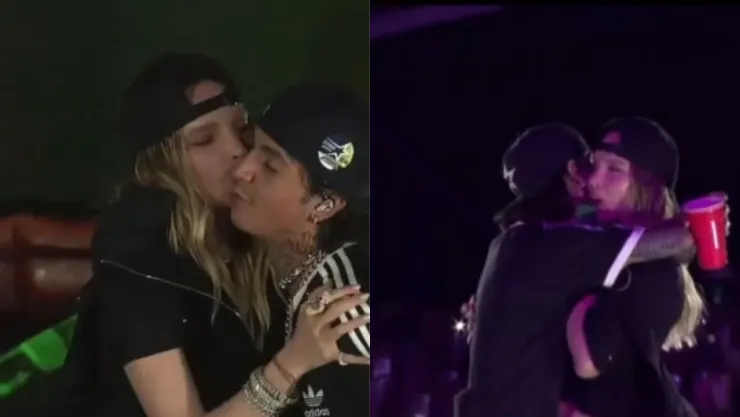 VIDEO | ¿Amor? Belinda le da un beso a Natanael Cano en PLENO CONCIERTO