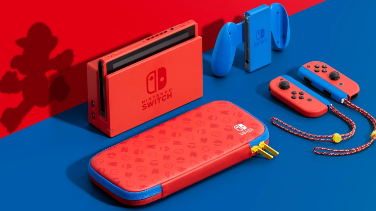 Nuevo nintendo switch con temática de Mario Bros