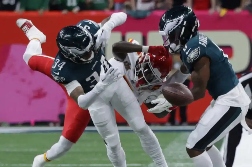Intensidad en el Eagles vs Chiefs en el Super Bowl