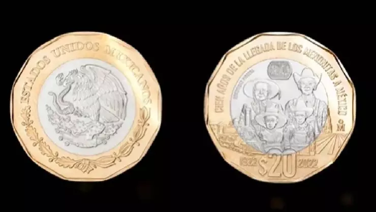 Banxico lanza nueva moneda de 20 pesos de los Menonita