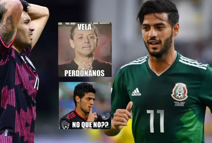Tecatito Corona y Carlos Vela con la Selección mexicana