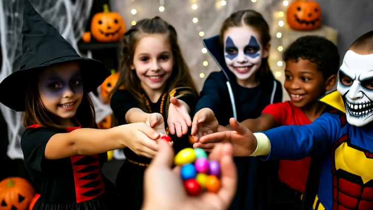 alerta dulces con agujas Halloween