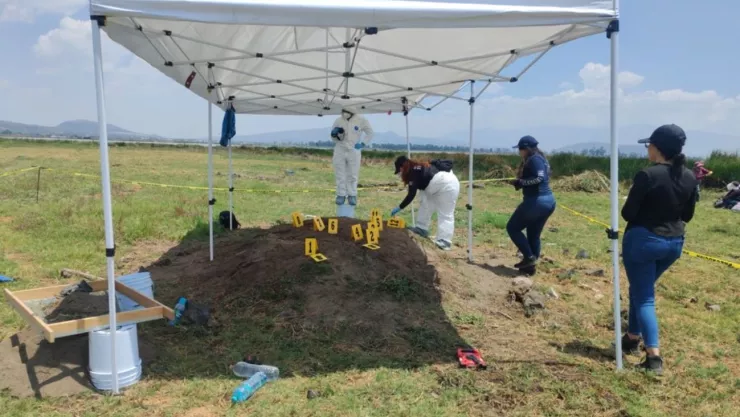 Restos humanos en lago de Chalco