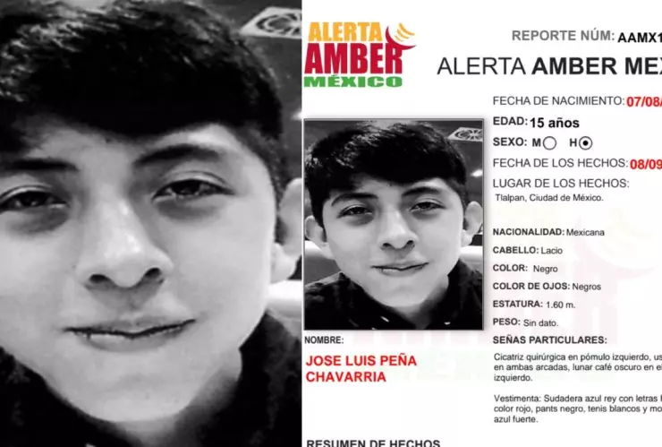 Alerta Amber José Luis Peña Ciudad de México CDMX