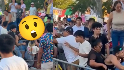VIDEO: Se arma zafarrancho en el Carnaval de Kanasín, Yucatán