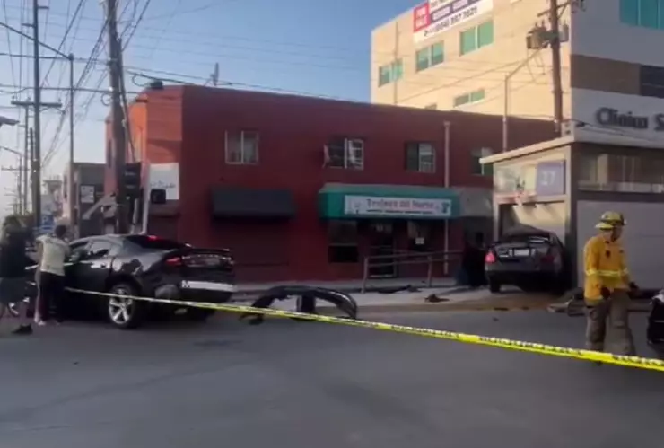 Choque en la zona centro de Tijuana