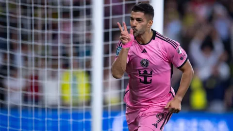 Luis Suárez celebra un gol con el Inter de Miami