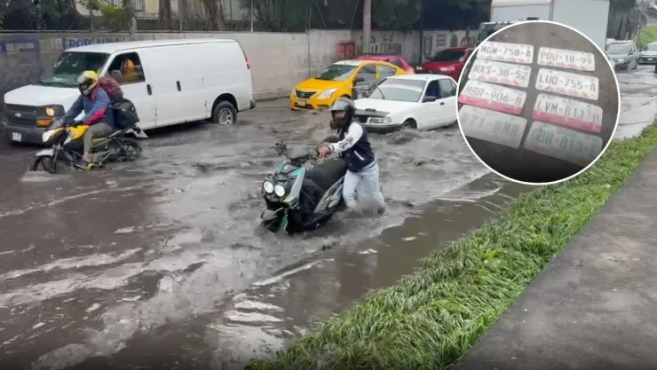 Inundaciones en la GAM deja autos varados y placas pérdidas en Gran Canal y San Juan de Aragón, CDMX