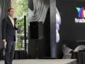 Benjamín Salinas Sada durante su discurso de la entrega del galardón “Vida y Movimiento”