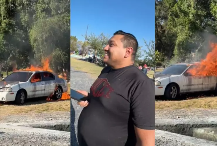 VIDEO: Hombre aceptó 25 mil pesos a cambio de incendiar su vehículo