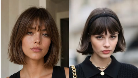 Corte bob con flequillo