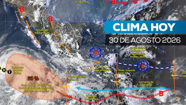 Clima hoy CDMX domingo 30 de agosto de 2026