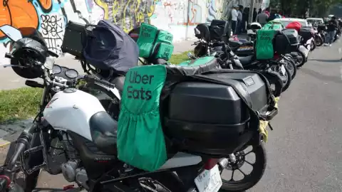 Motocicletas de repartidores por aplicación