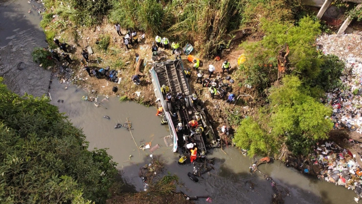 Autobús desbarrancado en Guatemala hoy 10 de febrero de 2025