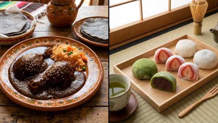 Mientras en México el mole combina chiles y chocolate, en Japón tienen el mochi que se prepara en versiones dulces y saladas