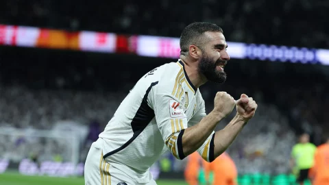 Dani Carvajal con el Real Madrid