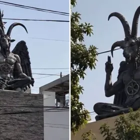 Presunta estatua de Baphomet en Jardines del Pedregal
