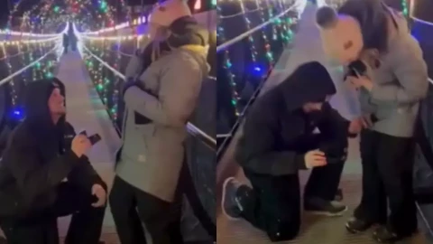 ¡El susto de su vida! Joven tira el anillo de compromiso desde un puente durante la propuesta