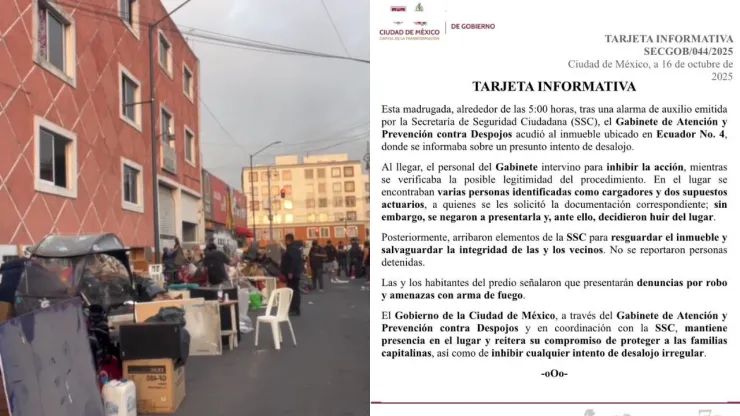 El comunicado del Gobierno de la CDMX por el intento de despojo en el Centro
