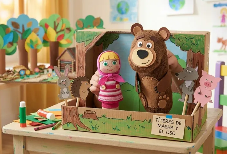 4 ideas de manualidades inspiradas en ‘Masha y el Oso’ que puedes hacer fácilmente con tus hijos