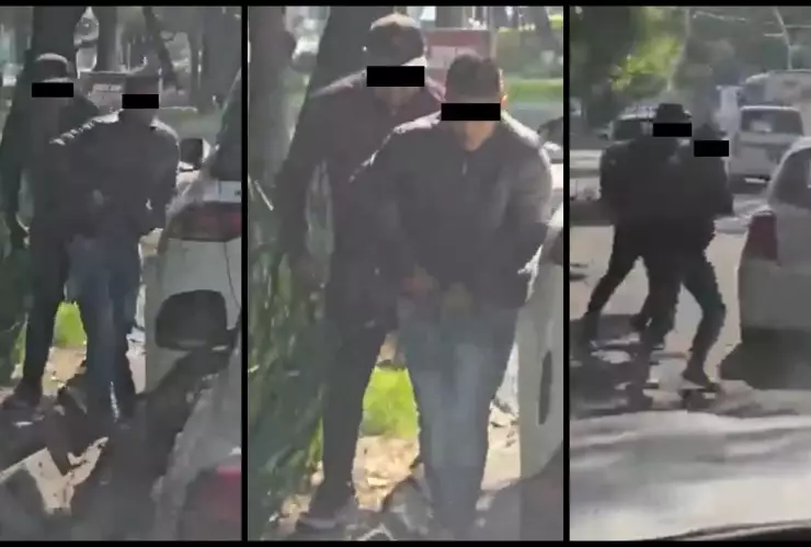 Supuesto asalto es captado en Reforma, colonia Lomas de Chapultepec.