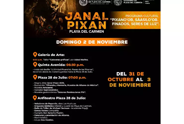 Janal PIXAN PLAYA DEL CARMEN - DÍA DE MUERTOS
