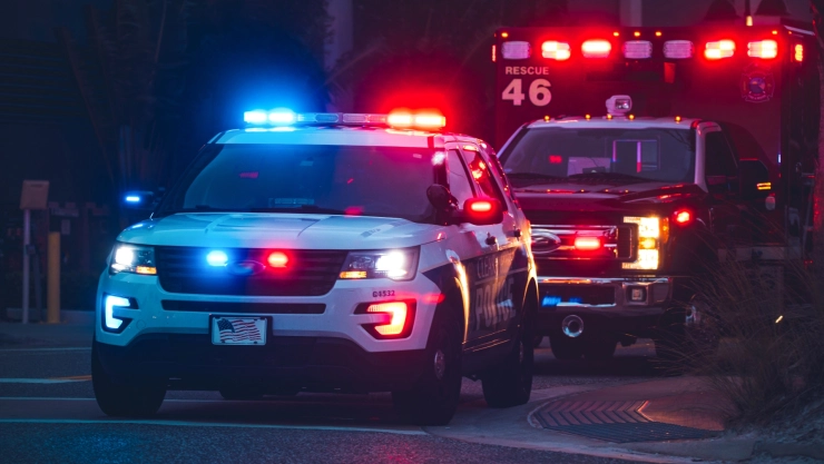 Un coche de policía en Florida.